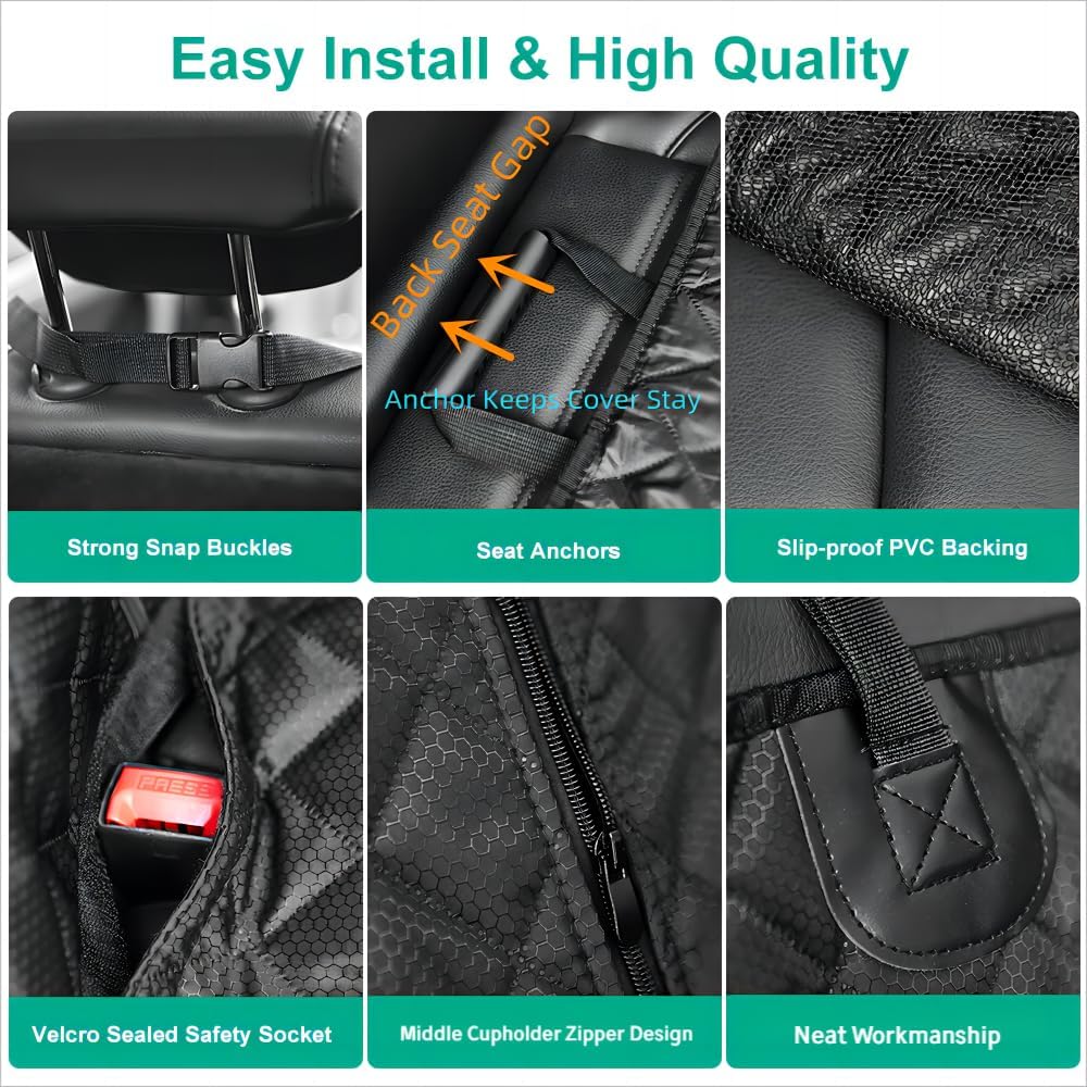Premium Waterproof Dog Car Seat Cover – Universal Fit for Cars, SUVs & Vans