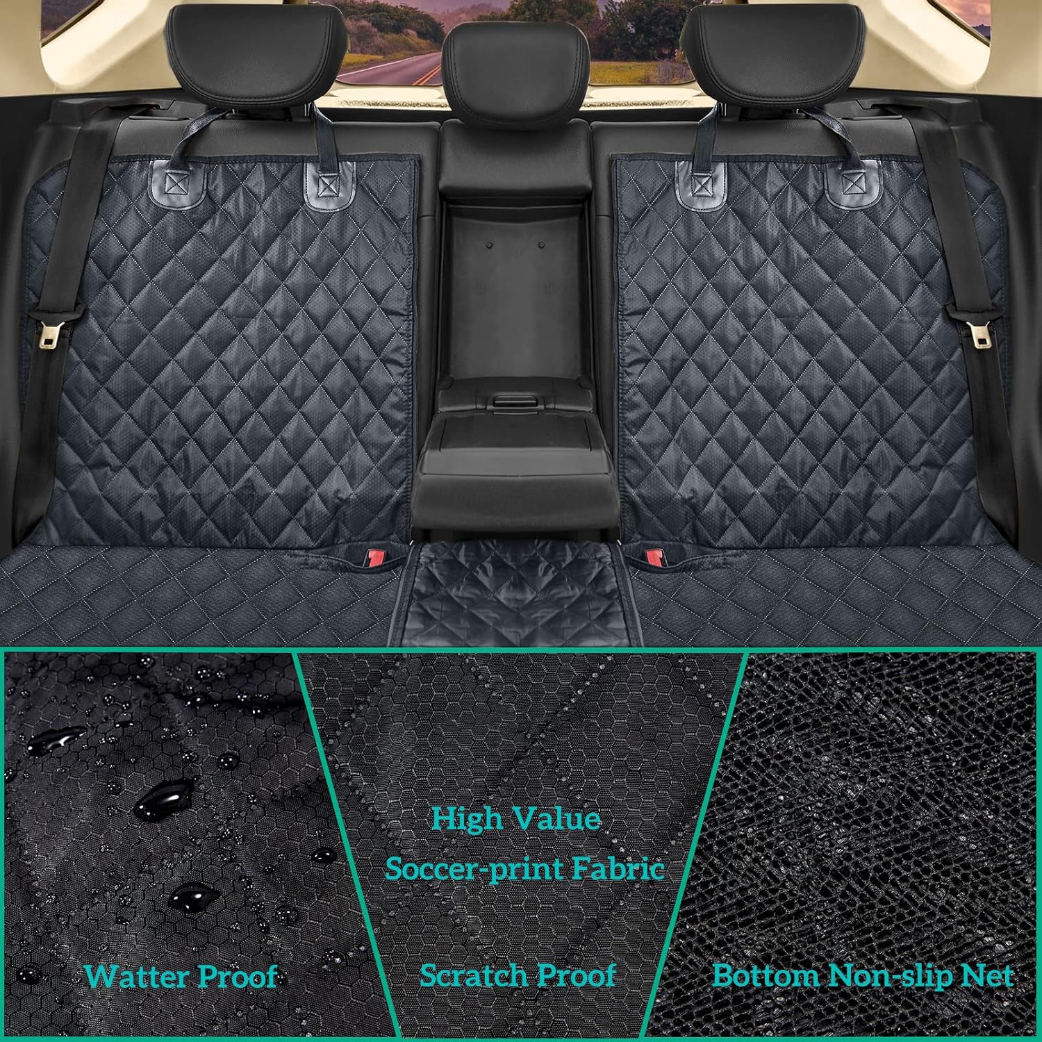 Premium Waterproof Dog Car Seat Cover – Universal Fit for Cars, SUVs & Vans